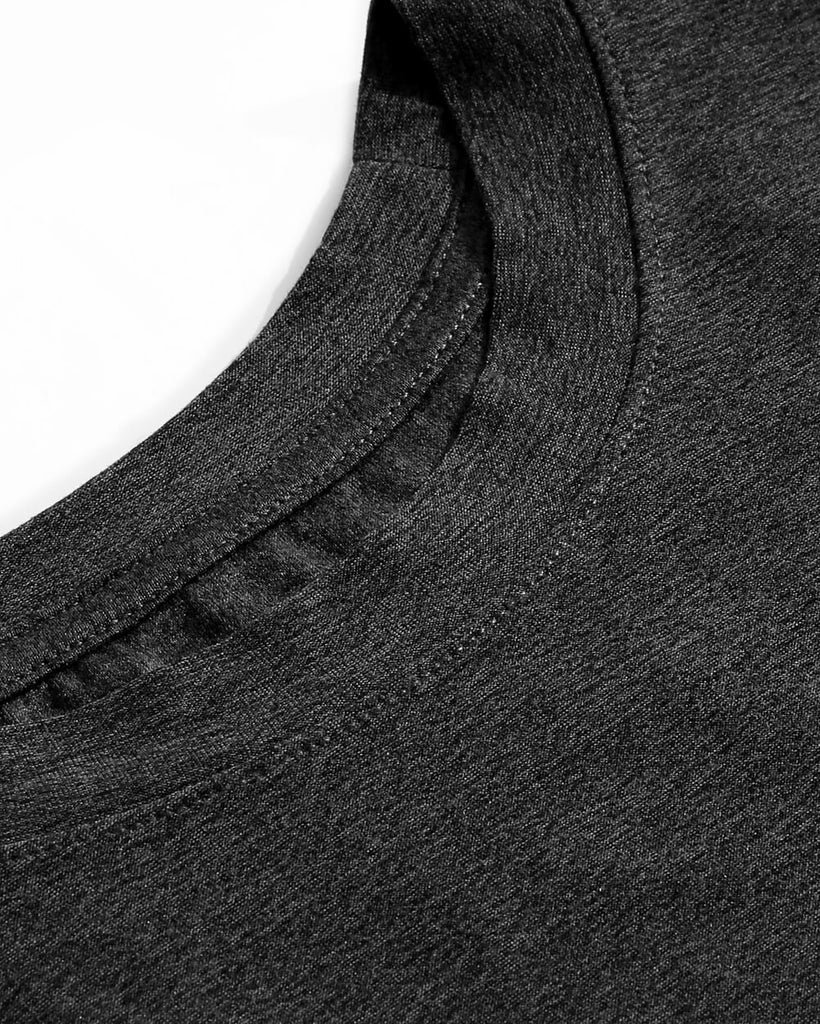 Long Sleeve Active Tee - Branded-Charcoal-Detail1