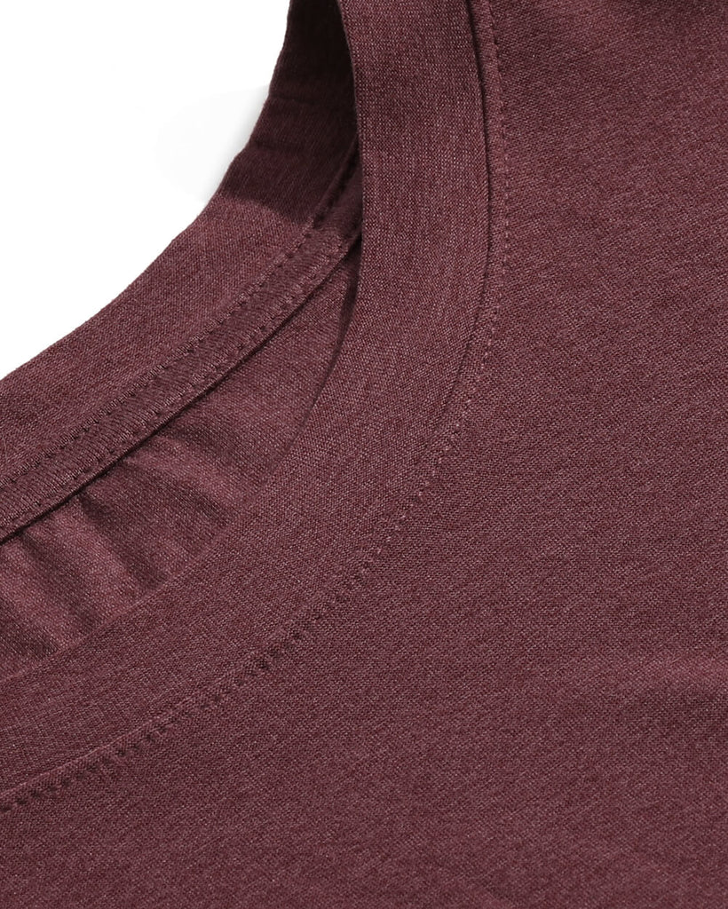 Long Sleeve Active Tee - Non-Branded-Maroon-Detail1