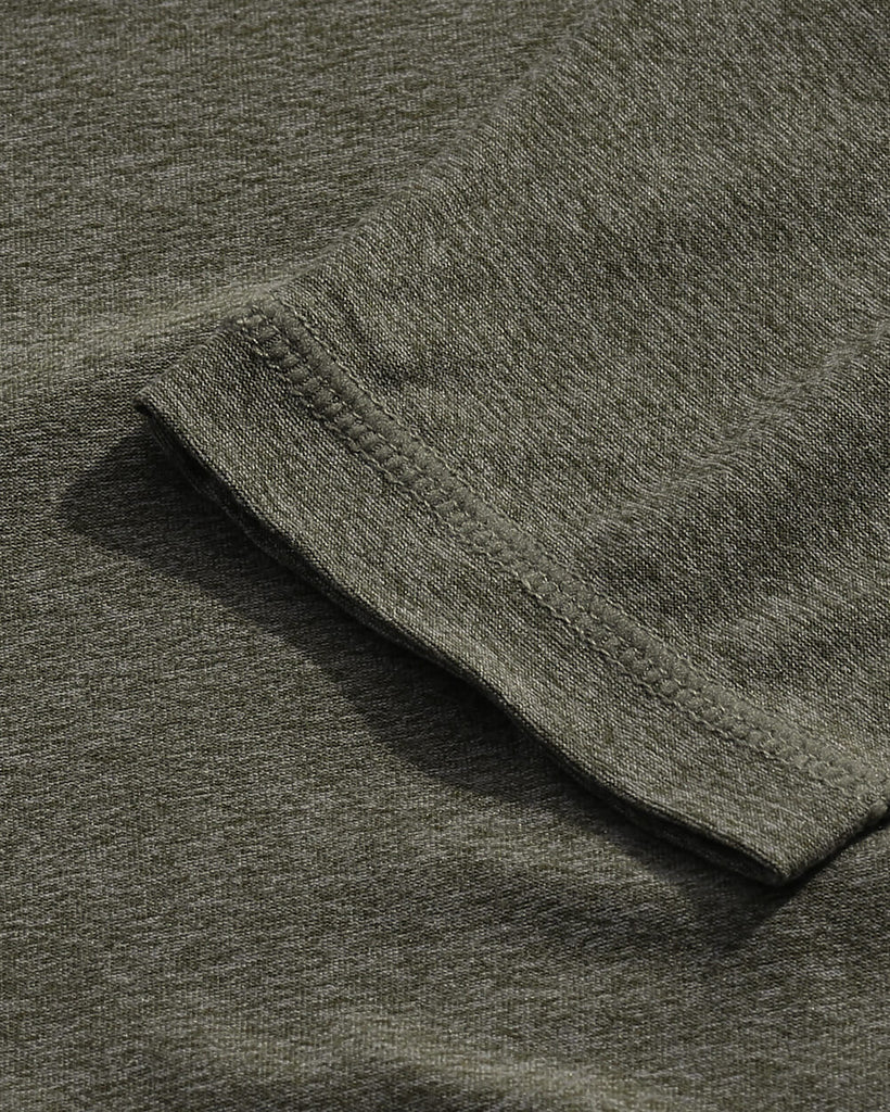 Long Sleeve Active Tee - Non-Branded-Olive Green-Detail2