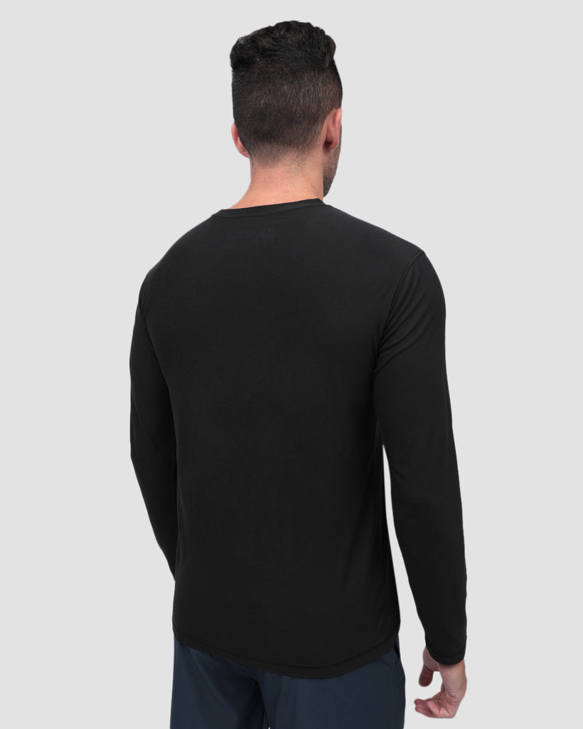 Long Sleeve Active Tee - Non-Branded-Black-Back--Zach---L