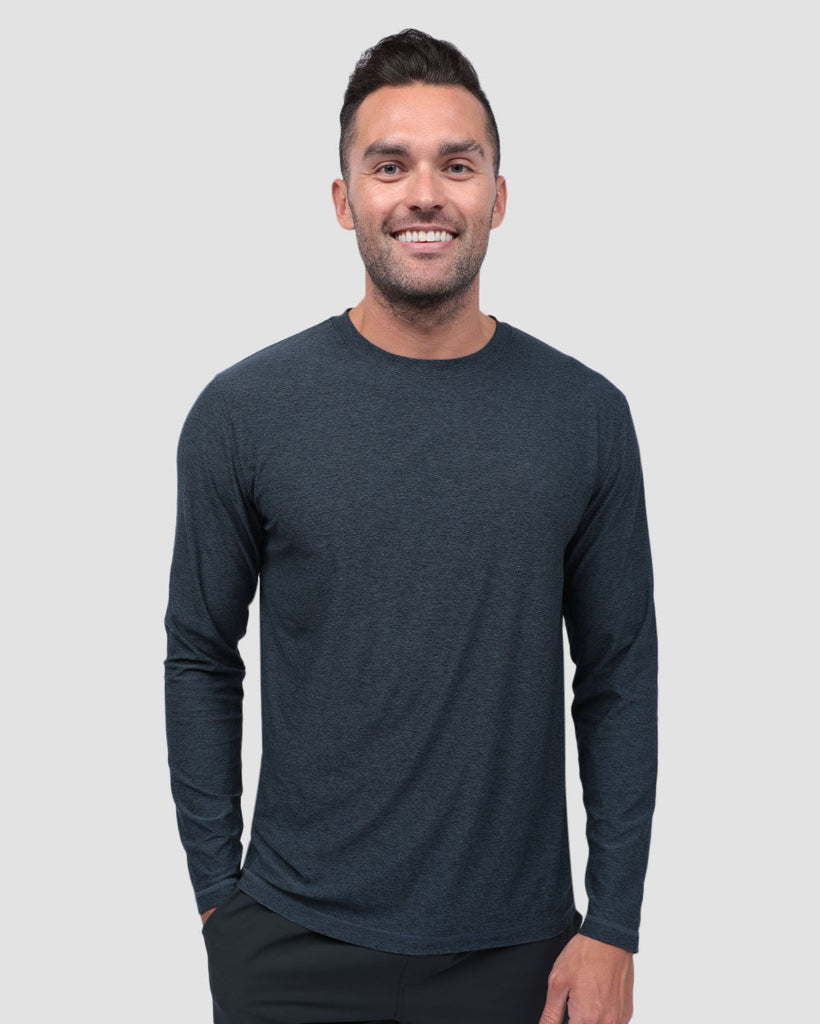 Long Sleeve Active Tee - Non-Branded-Navy-Front--Zach---L