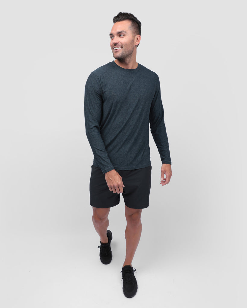 Long Sleeve Active Tee - Non-Branded-Navy-Full--Zach---L