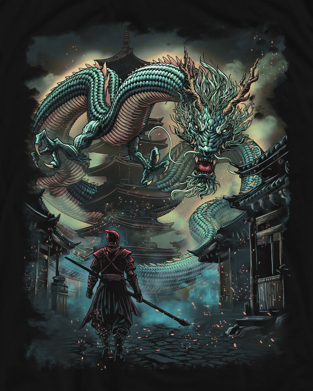 Ancient Fury Glow-in-the-Dark Tee-Black-Regular-Swatch--Model---L