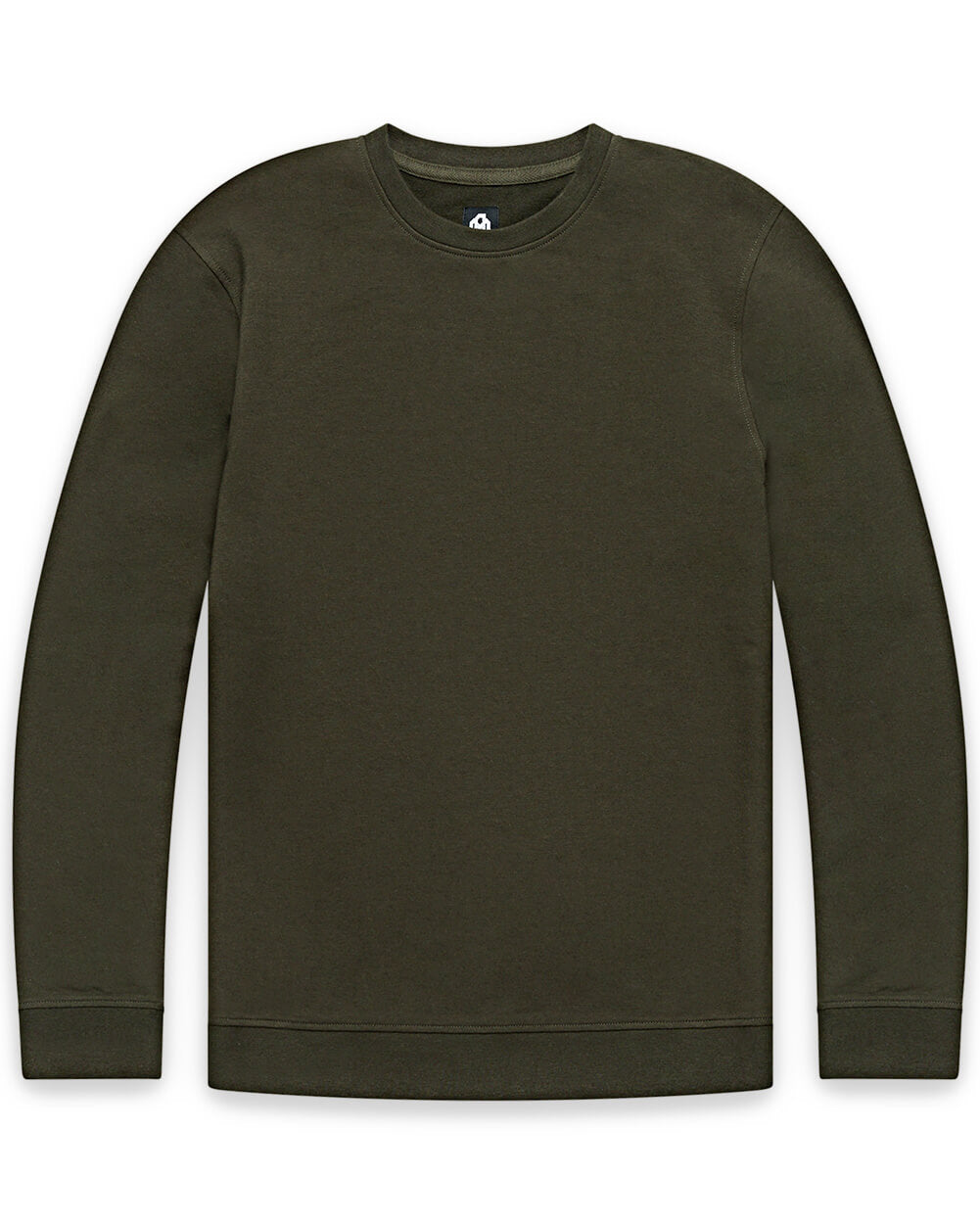Crewneck Sweatshirt - Non-Branded-Midnight Olive-Regular-Mock--Zac---L