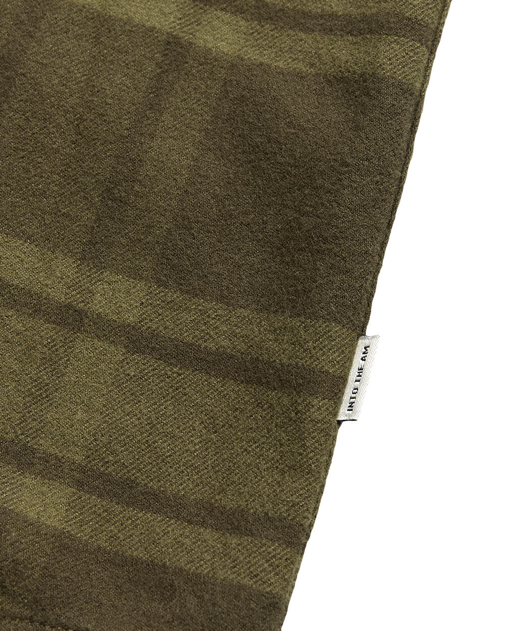 Fairbanks Flannel-Dark Olive Green-Regular-Detail--Model---L