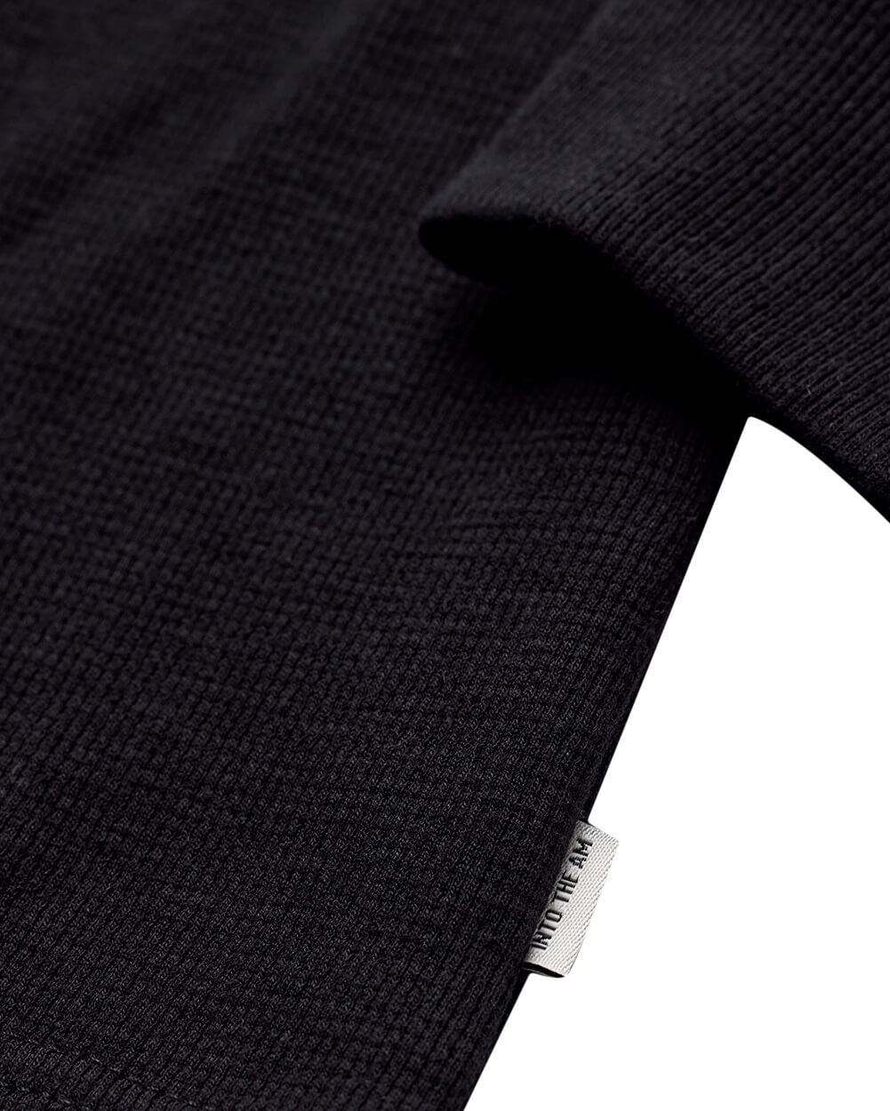 Long Sleeve Waffle Knit Henley - Non-Branded-Black-Detail2--Zac---L-Regular