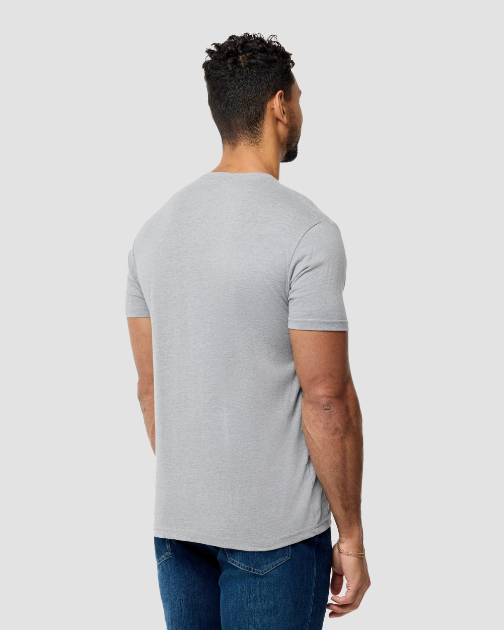 Basic Tee - Branded-Grey-Back--Model---M-Regular