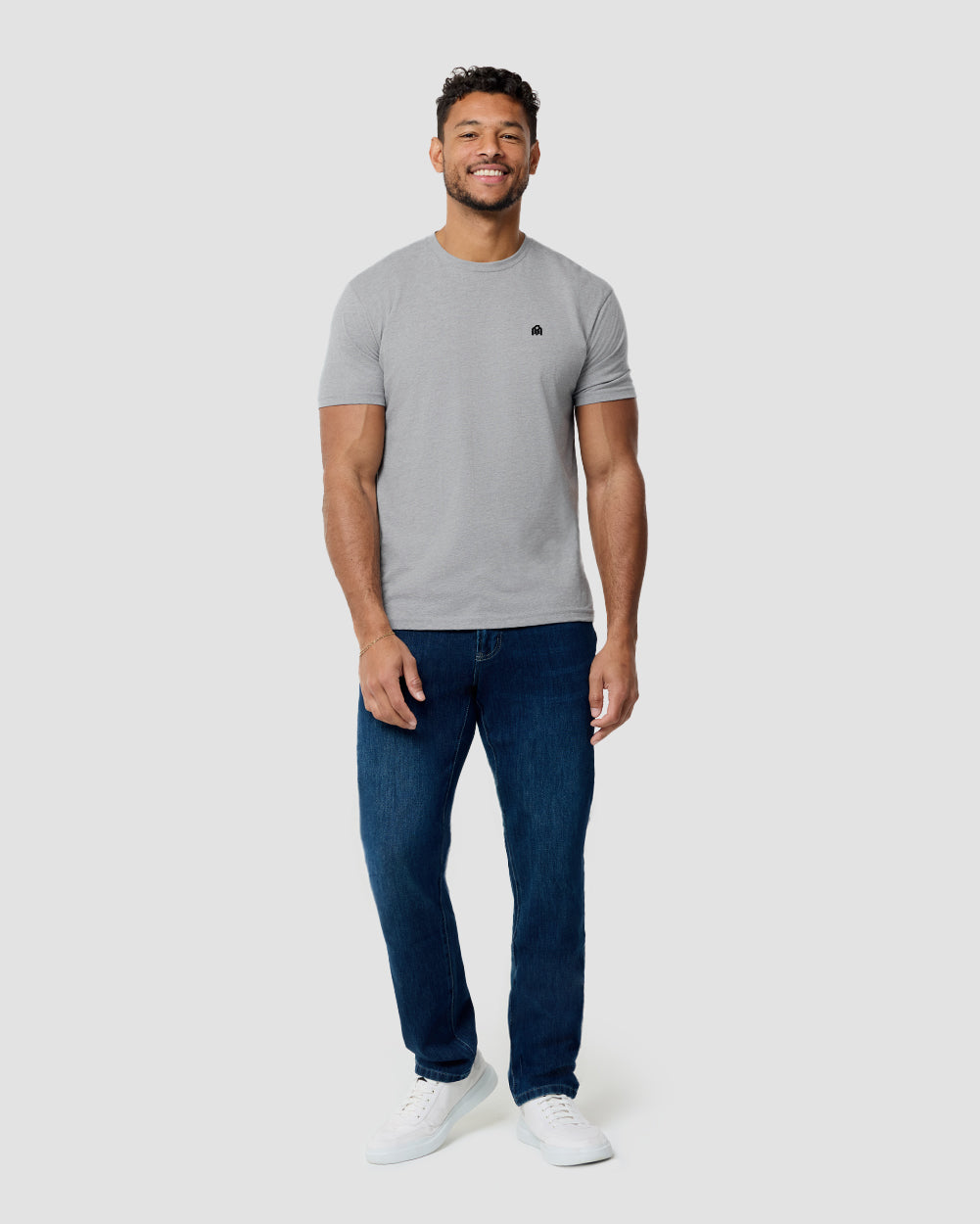 Basic Tee - Branded-Grey-Full--Model---M-Regular