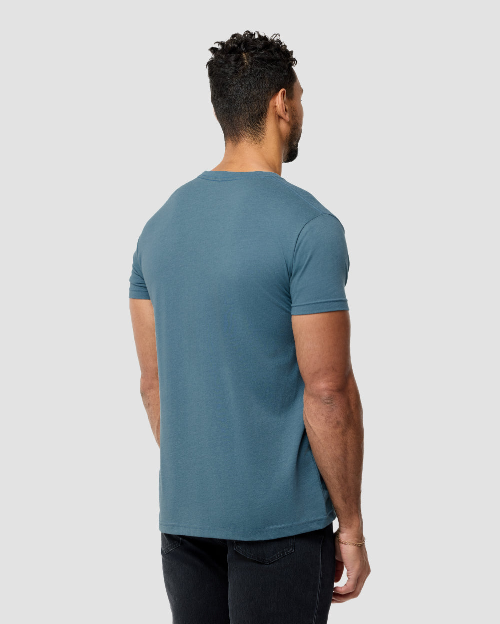 Basic Tee - Branded-Indigo-Back--Model---M-Regular