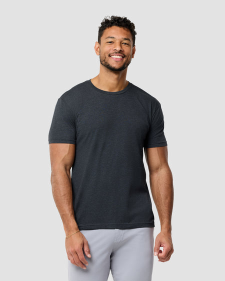 Basic Tee - Non-Branded-Charcoal-Back--Alex---M-Regular