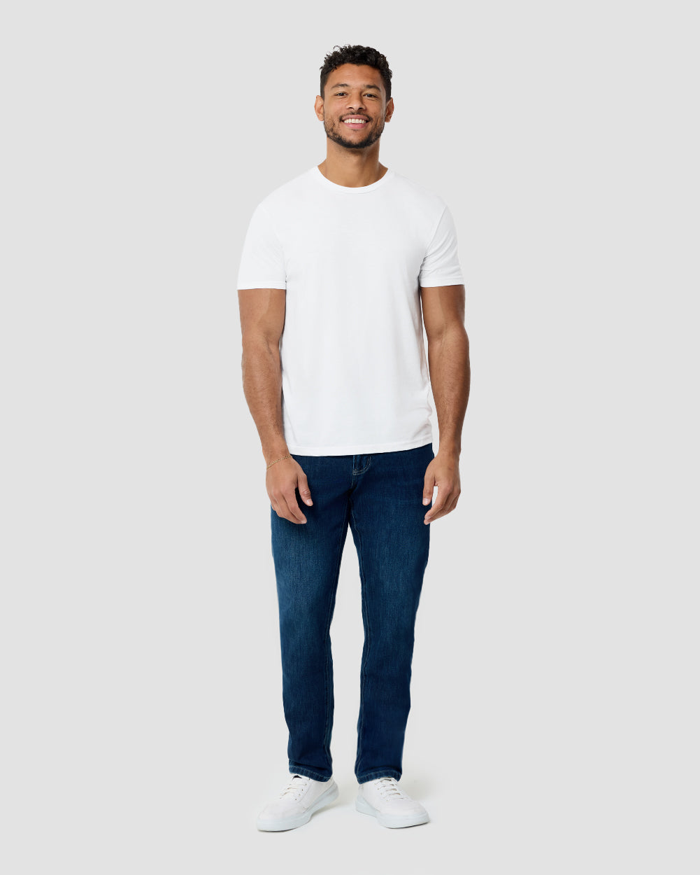 Basic Tee - Non-Branded-White-Detail--Alex---M-Regular