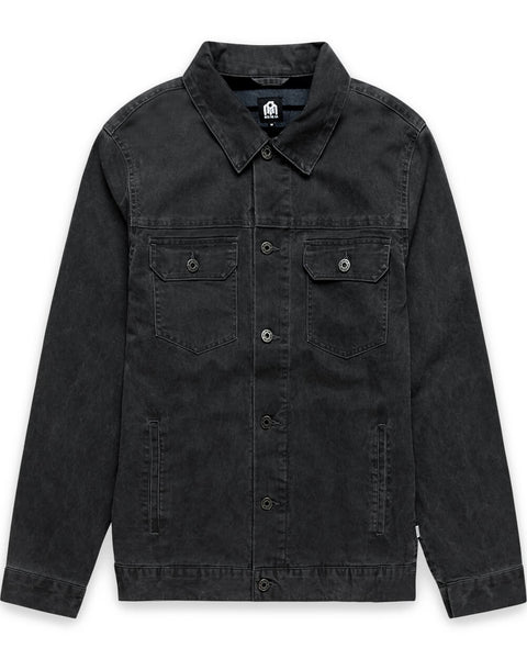 【DEARMINE】Mens Trucker Crop Jacket Men's Cropped Denim Trucker Jacket | Men's Clearance
