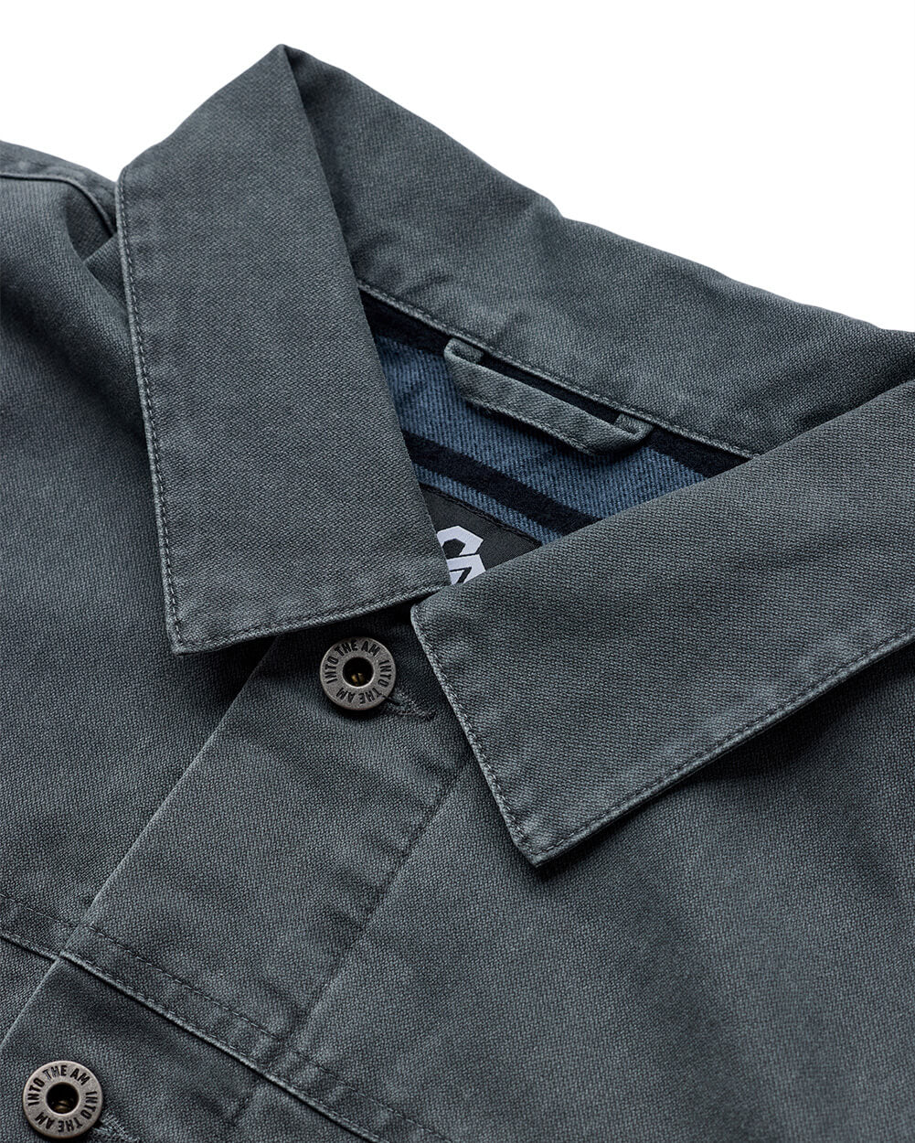 Tradesman Trucker Jacket - Non-Branded-Charcoal-Detail3