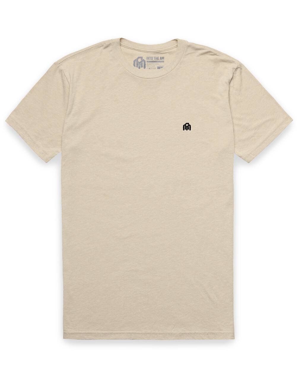 Basic Tee - Branded-Cream-Mock--Model---M-Regular