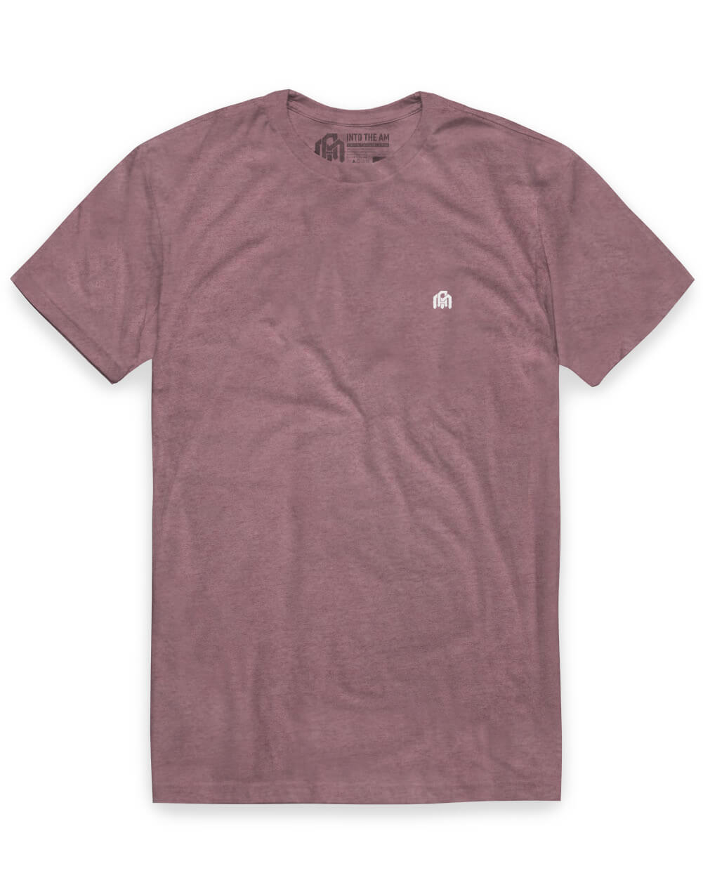 Basic Tee - Branded-Heather Mauve-Mock--Model---M-Regular