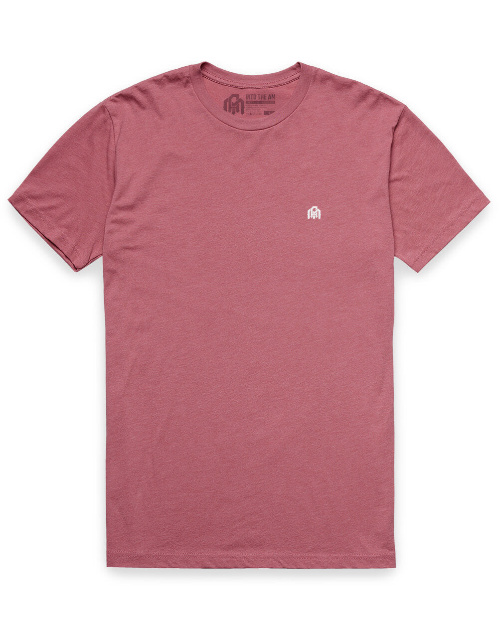 Basic Tee - Branded-Heather Mauve-Mock--Model---M-Regular