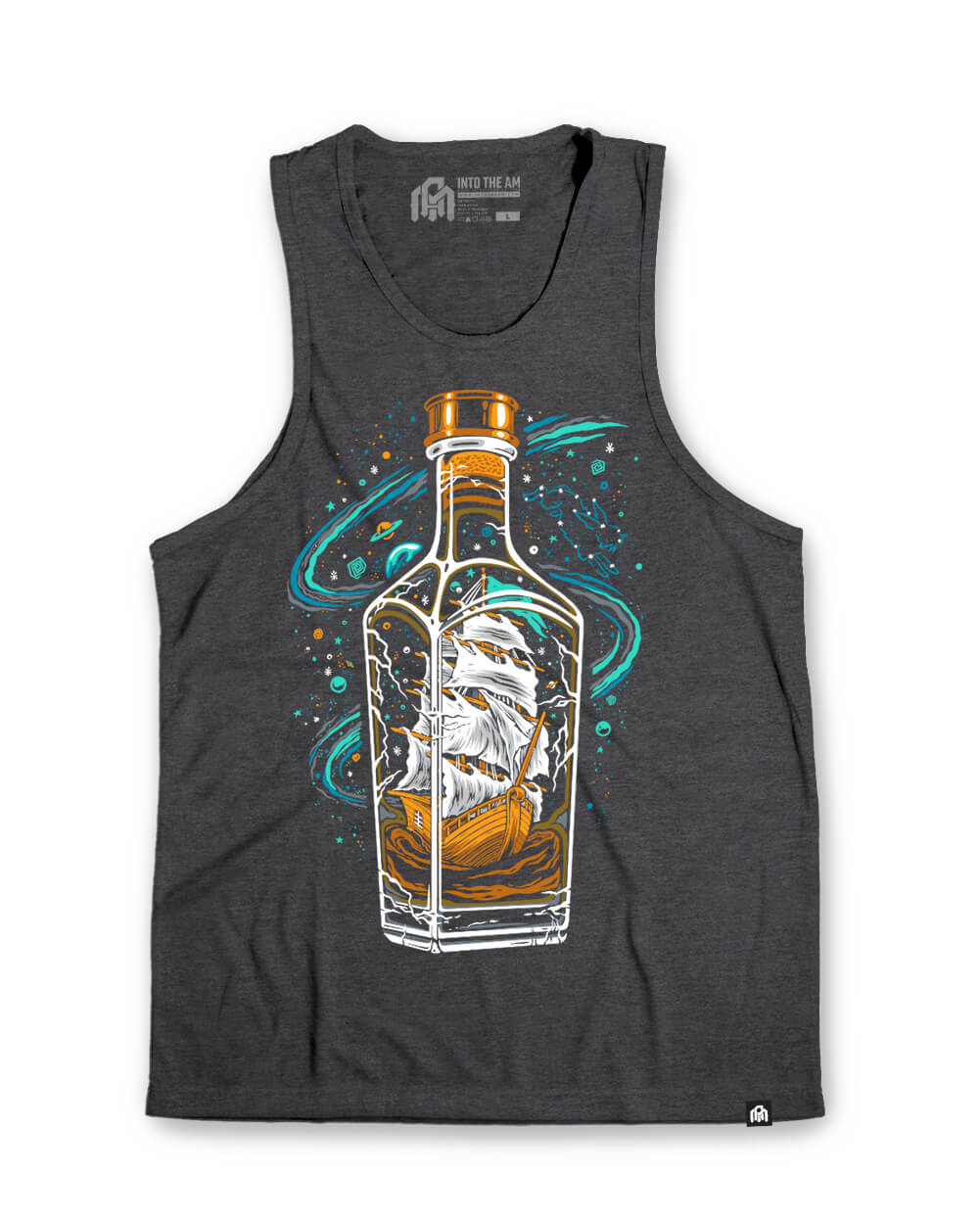 Bourbon Voyage Tank-Charcoal-Front