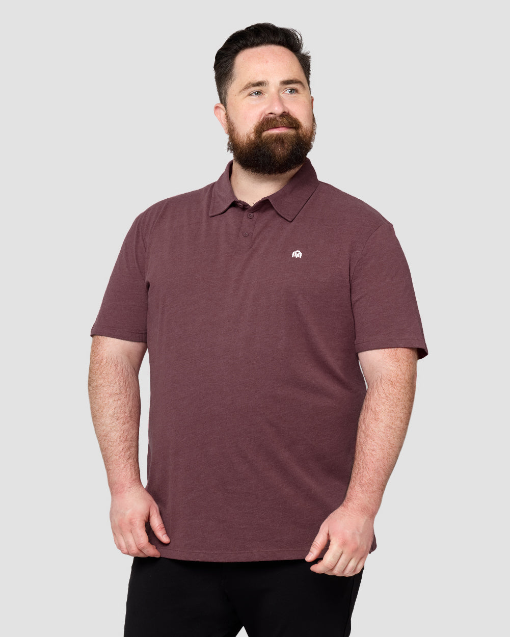 Polo - Branded-Maroon-Front--Ross---2XL-Regular