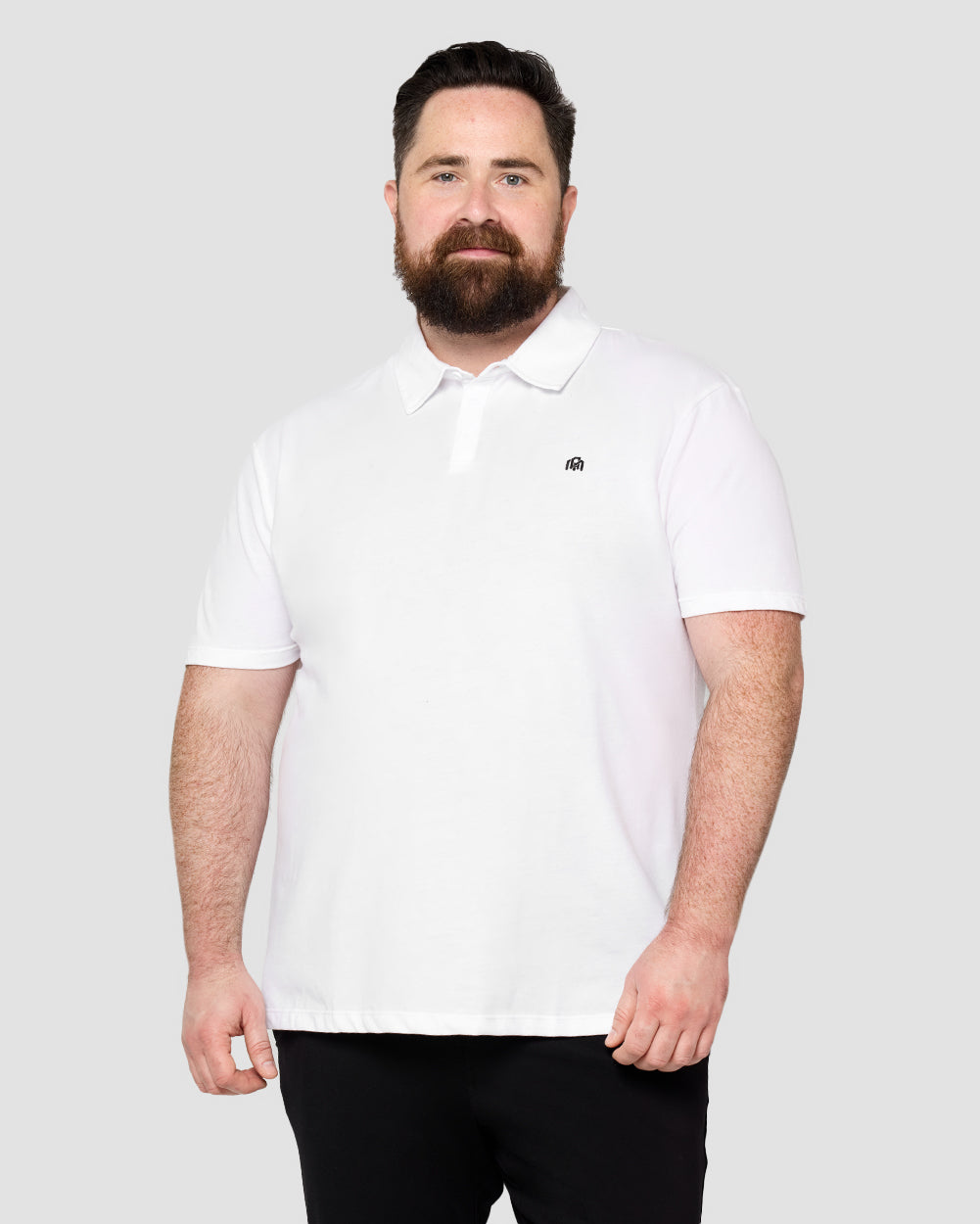 Polo - Branded-White-Front--Ross---2XL-Regular