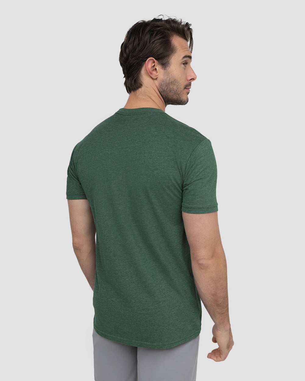 Basic Tee - Branded-Forest Green-Back--Model---M-Regular