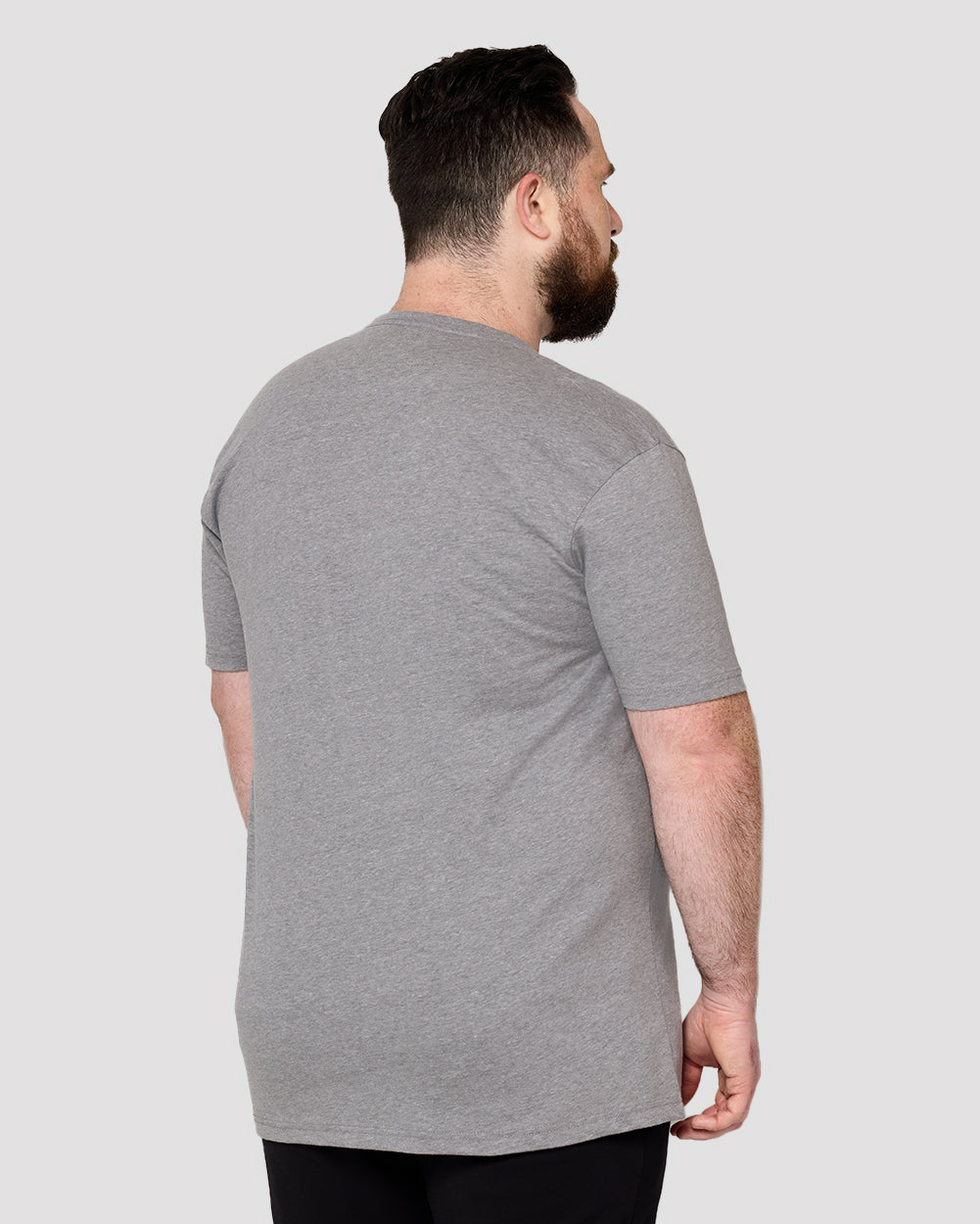 Basic Tee - Branded-Grey-Full--Model---M-Regular