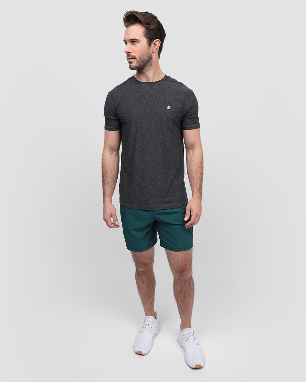 Active Shorts - Branded-Dark Teal-Full--Alex---M