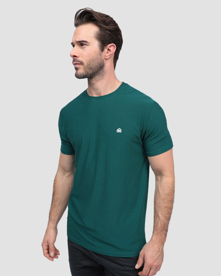 Basic Athletic Tee-Teal-Front--Alex---M