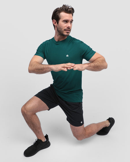 Basic Athletic Tee-Teal-Full--Alex---M