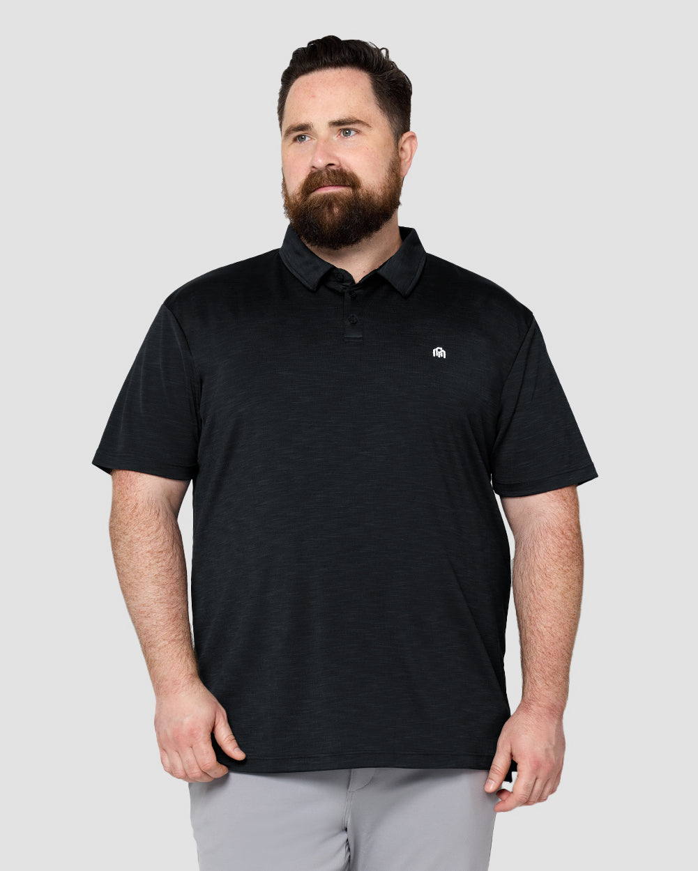 Performance Polo - Branded-Black-Regular-Front--Ross-2X