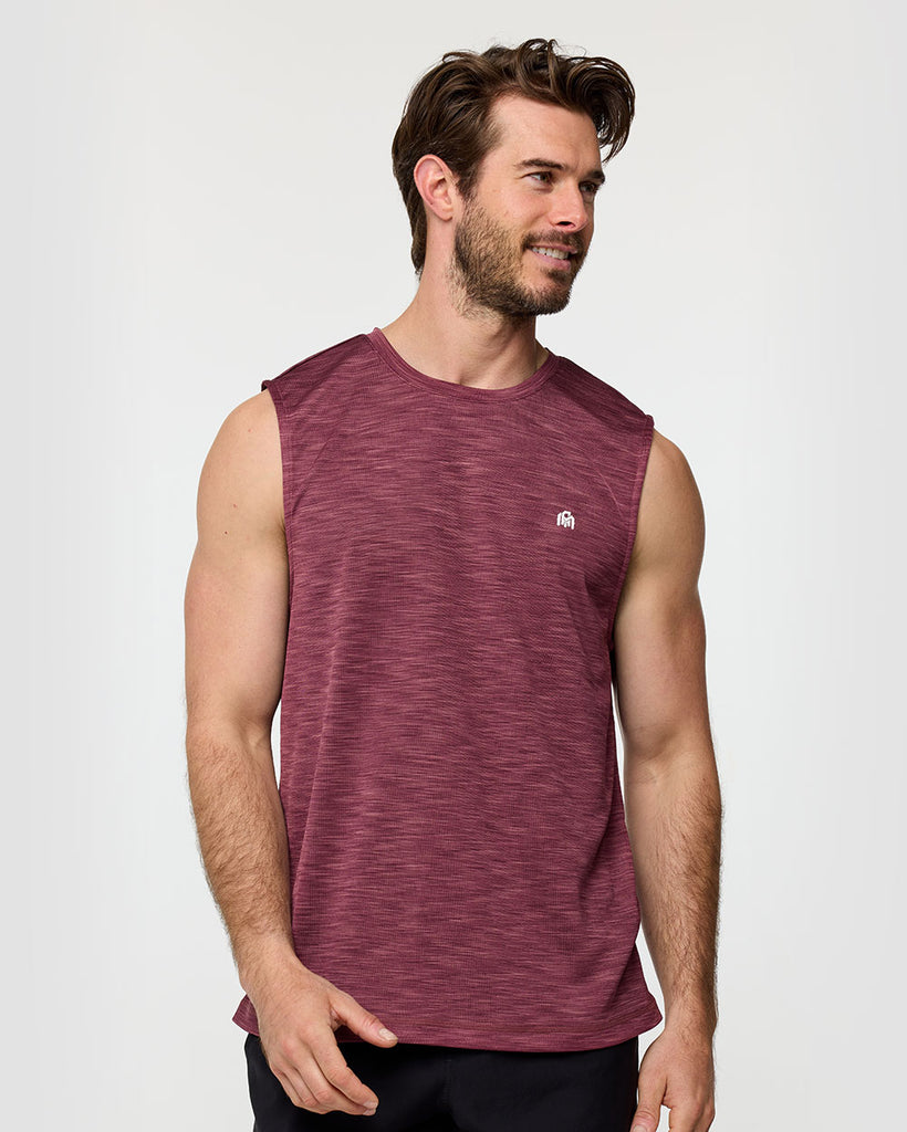 Performance Muscle Tank - Branded-Maroon-Regular-Front--Alex---M