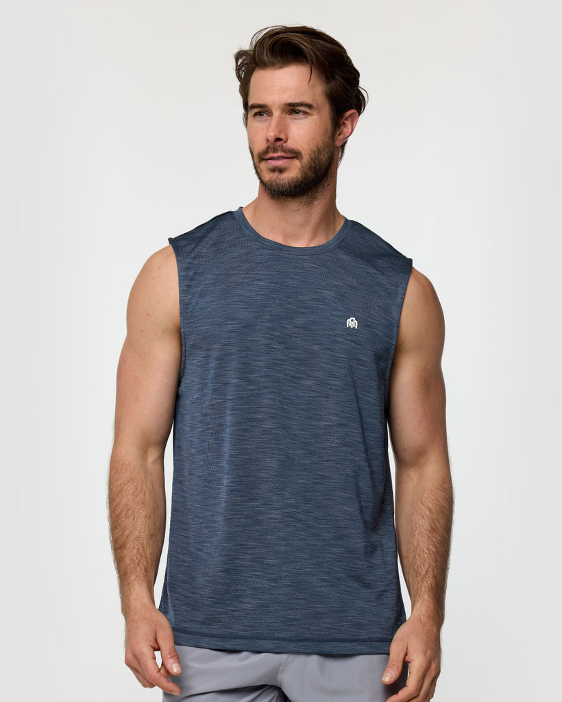 Performance Muscle Tank - Branded-Navy-Regular-Front--Alex---M