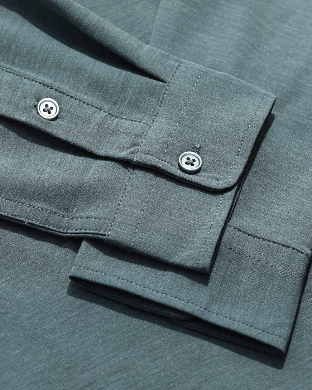 Long Sleeve Button Up-Indigo-Detail 2