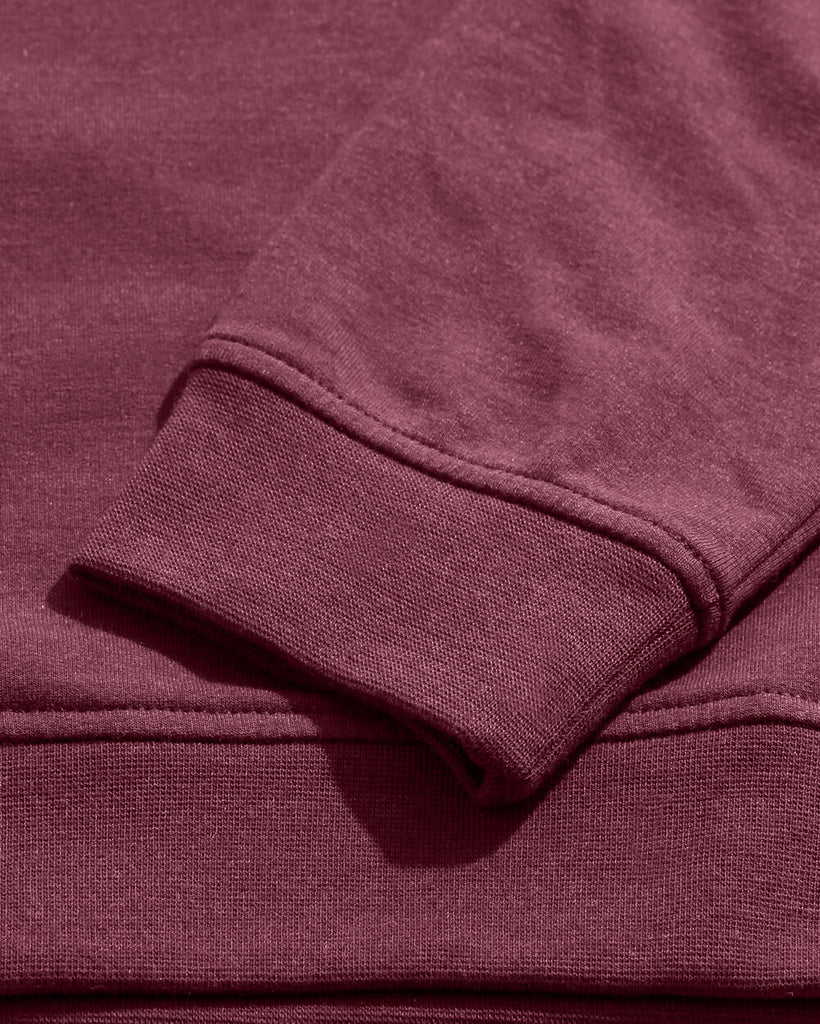 Crewneck Sweatshirt - Non-Branded-Maroon-Detail 3