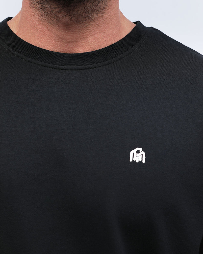 Crewneck Sweatshirt - Branded-Black-Detail