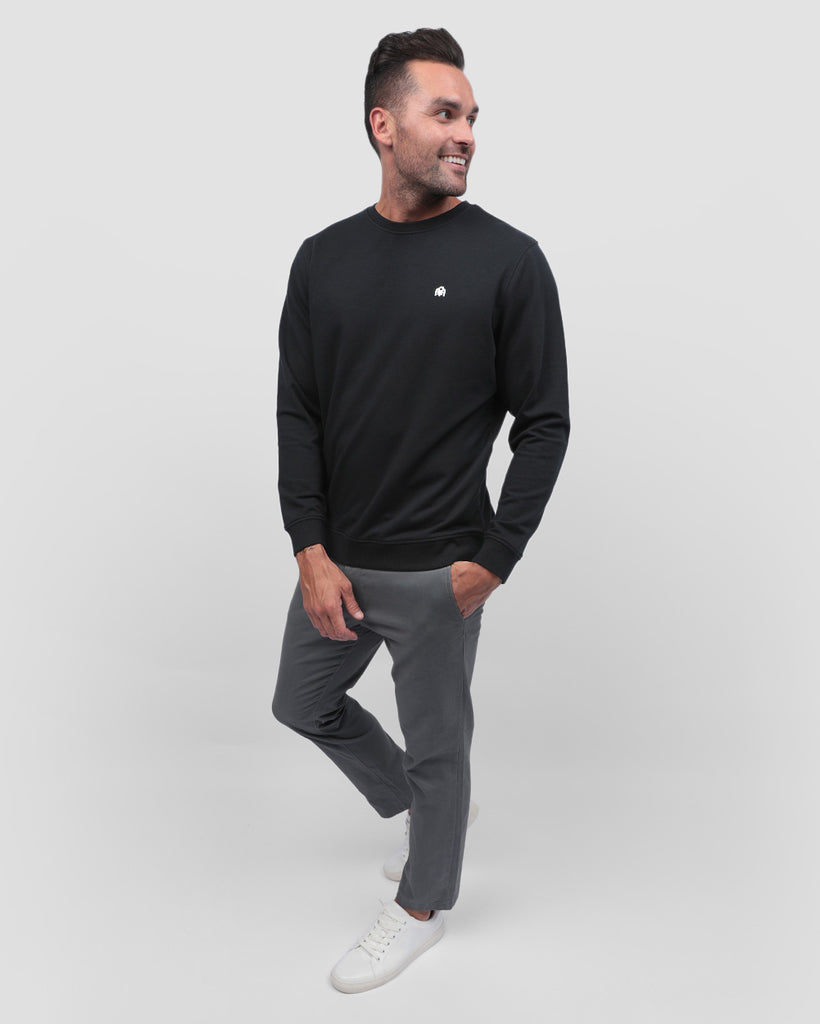 Crewneck Sweatshirt - Branded-Black-Full--Zach---L