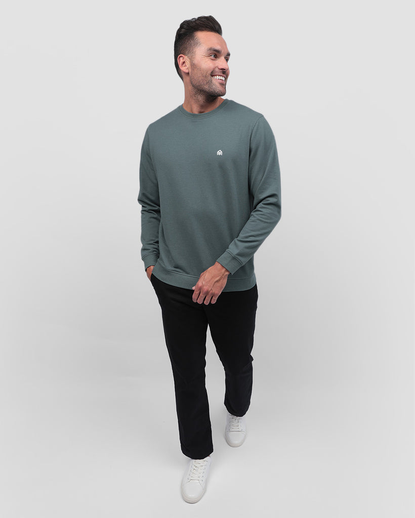 Crewneck Sweatshirt - Branded-Indigo-Full--Zach---L