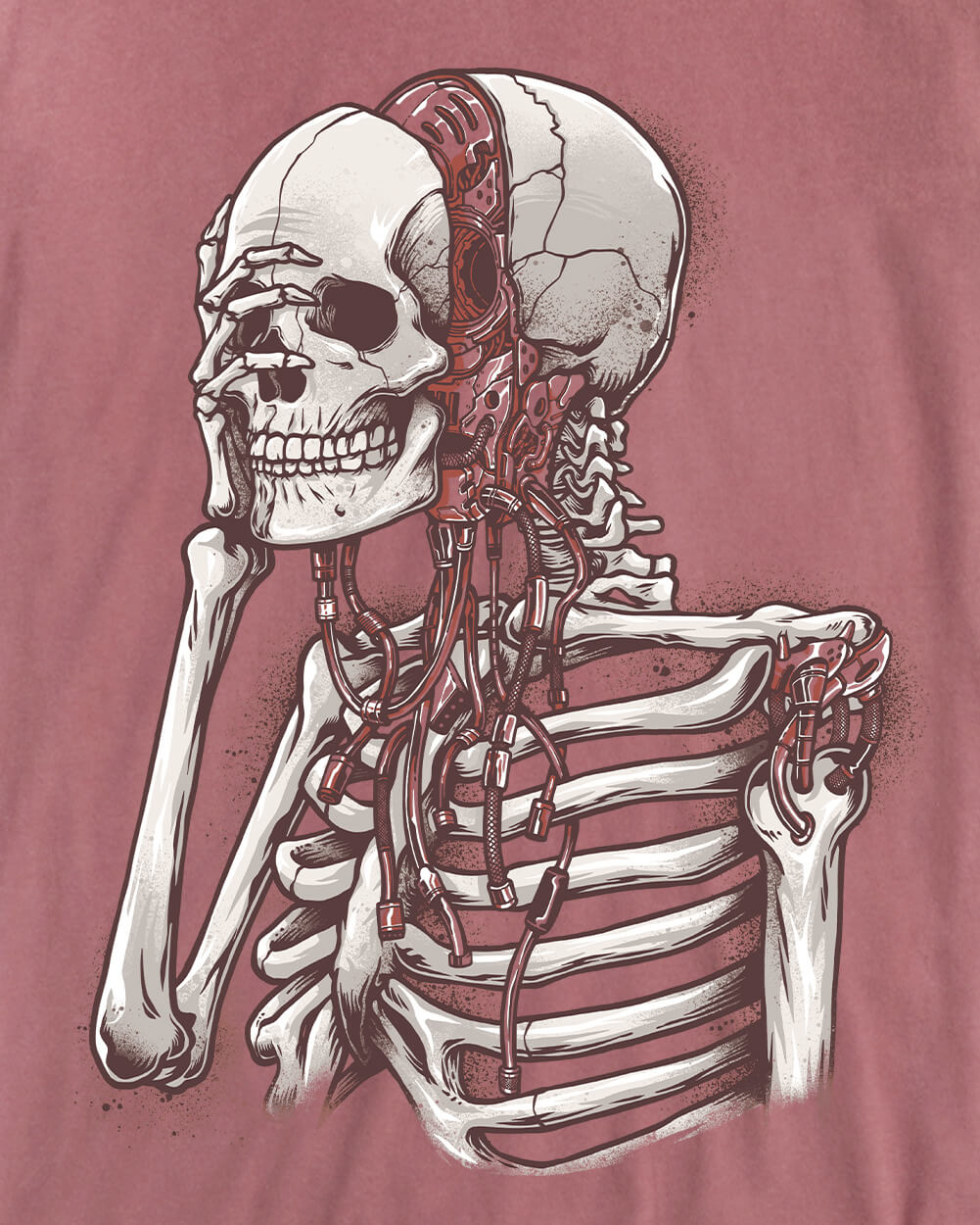 Cyber Decay Vintage Tee-Vintage Mauve-Regular-Swatch--Model---L