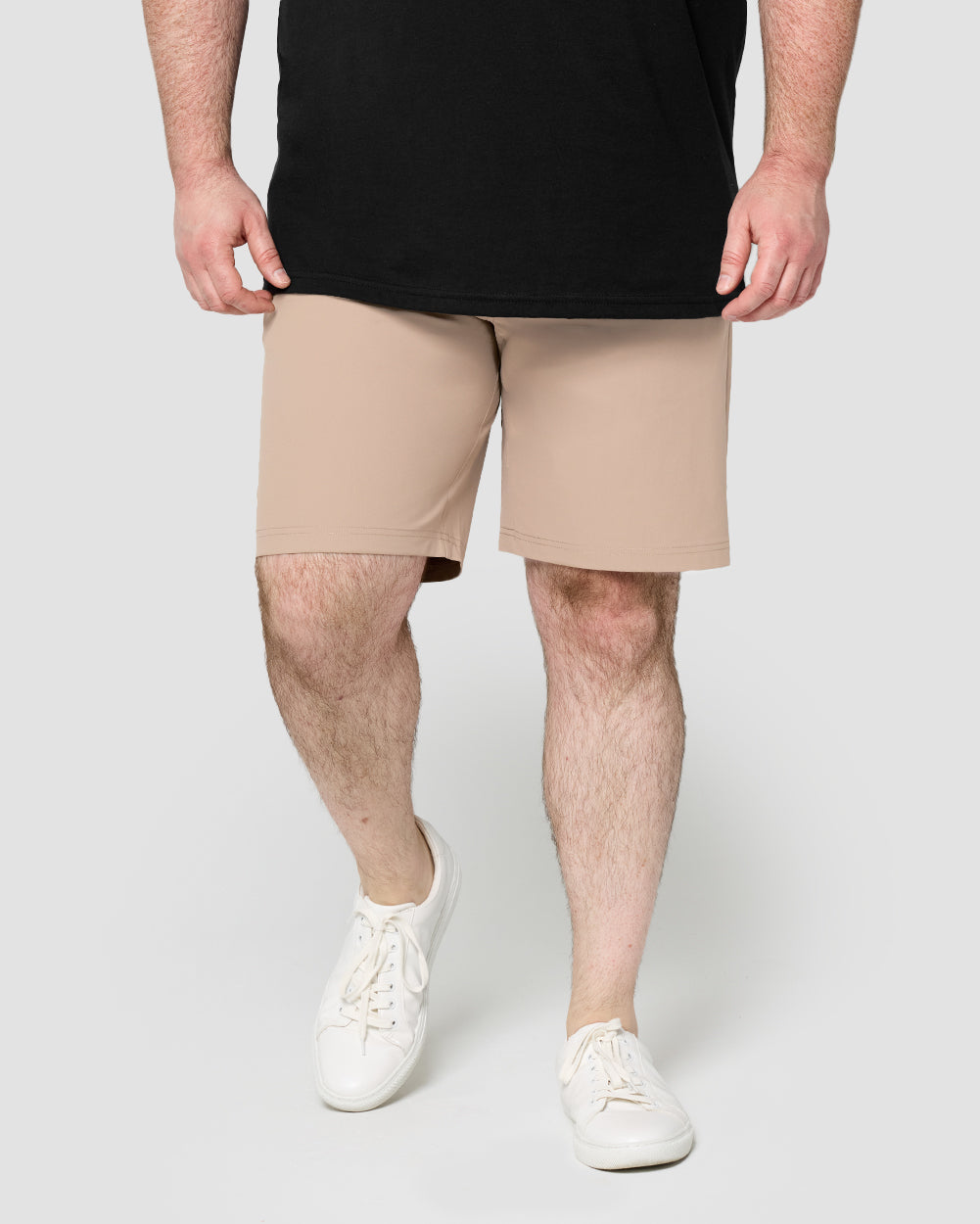 Daily Shorts-Khaki-9"-Plus-Front--Ross---40