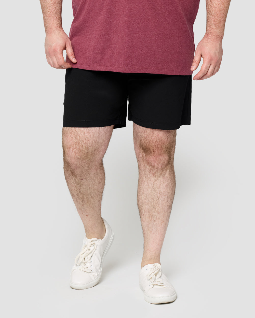 Daily Shorts-Black-7"-Plus-Front--Ross---40