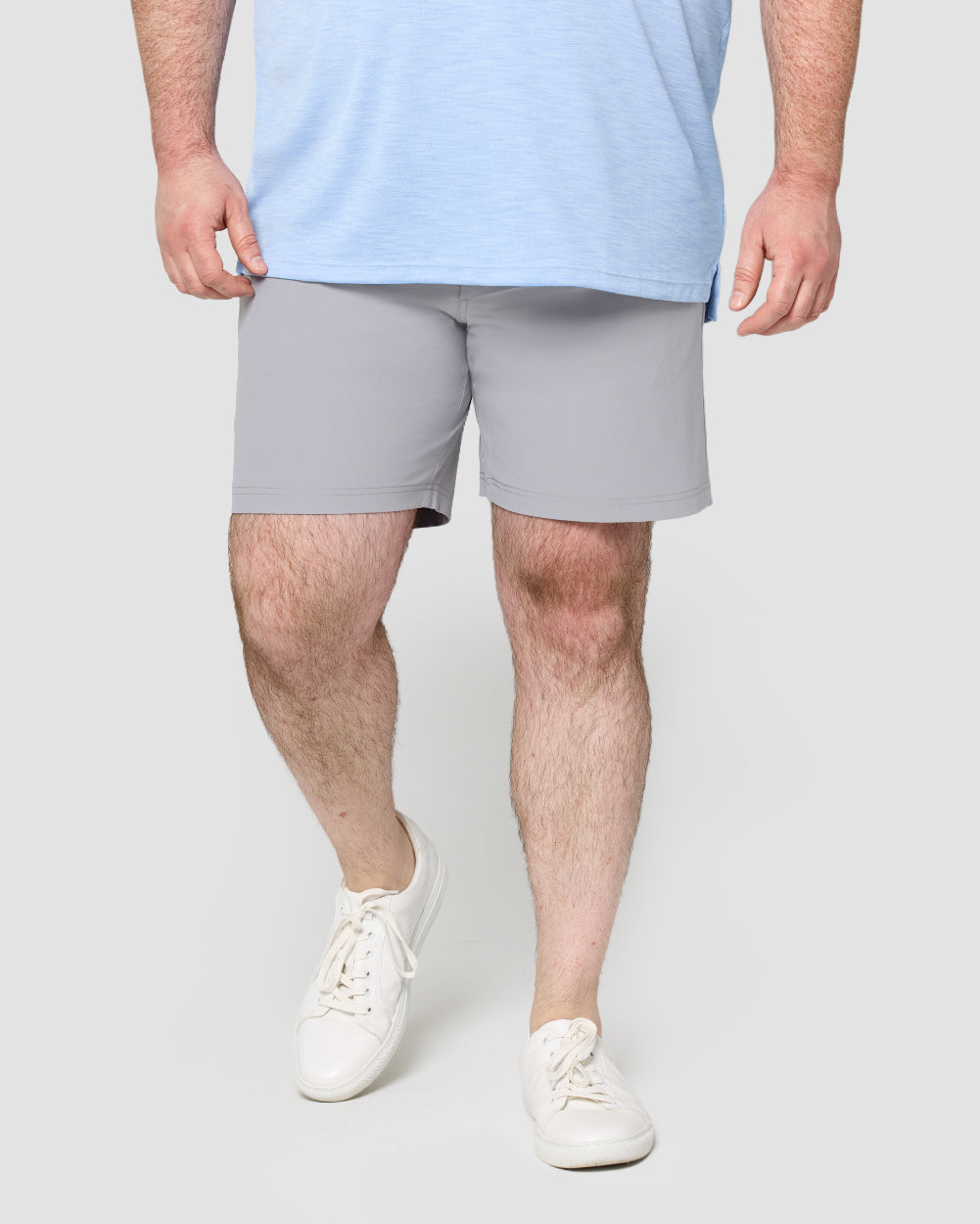 Daily Shorts-Light Grey-7"-Plus-Front--Ross---40