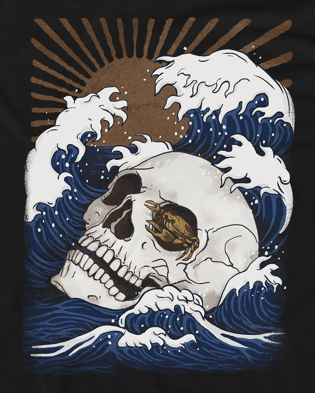 Dead Current Tee-Black-Regular-Swatch--Model---L