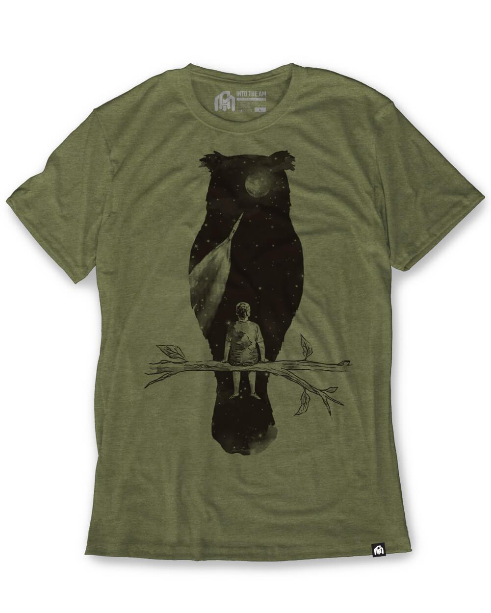 Dreamer Tee-Military Green-Regular-Mock--Model---L