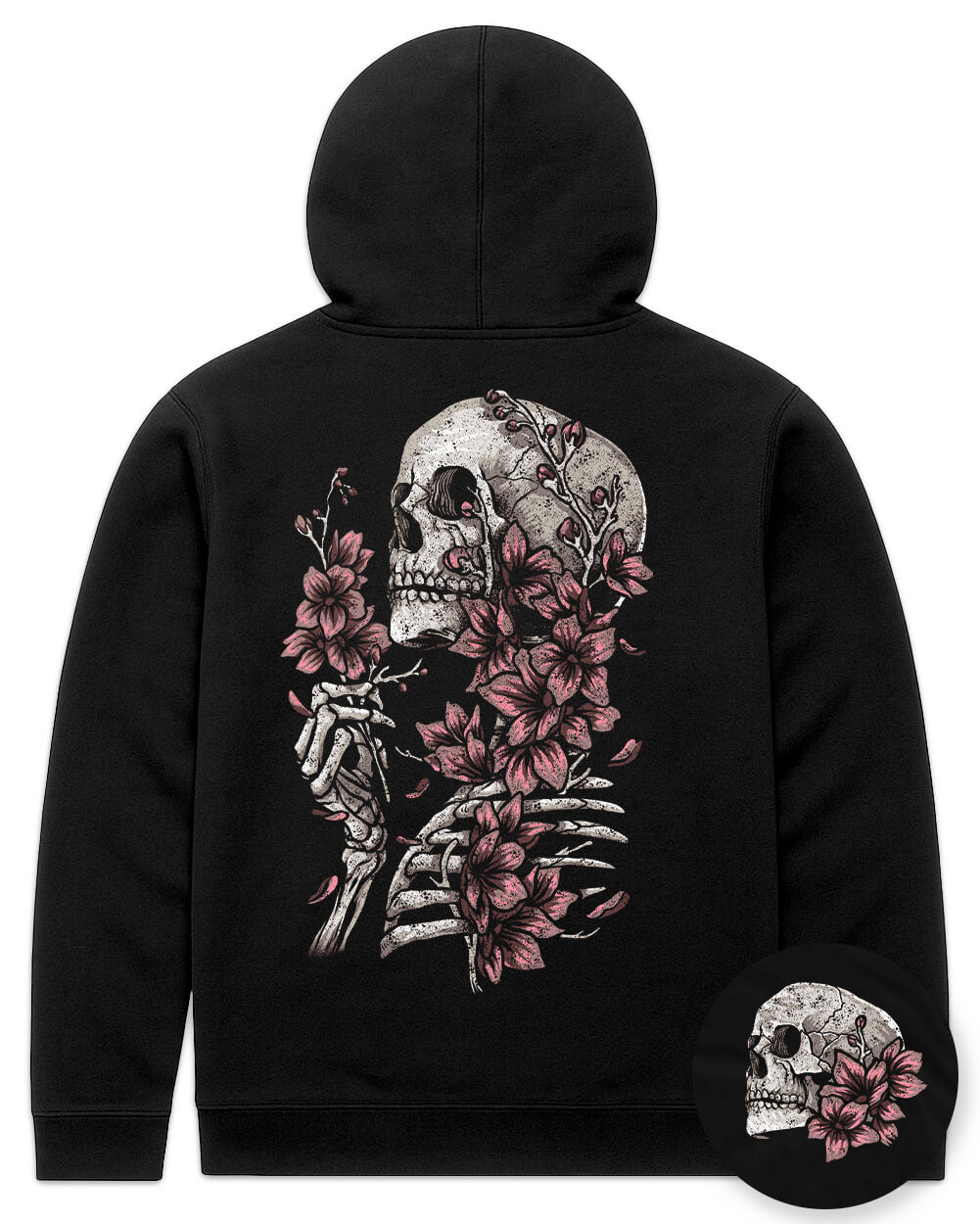 Eternal Blossom Hoodie-Black-Regular-Mock--Model---L