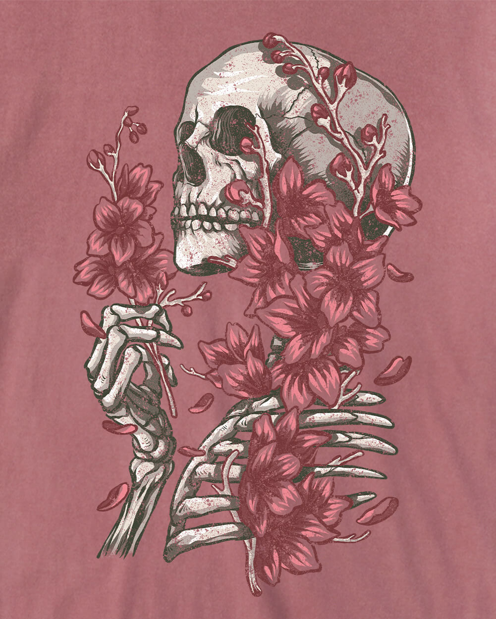 Eternal Blossom Vintage Tee-Vintage Mauve-Regular-Swatch--Model---L