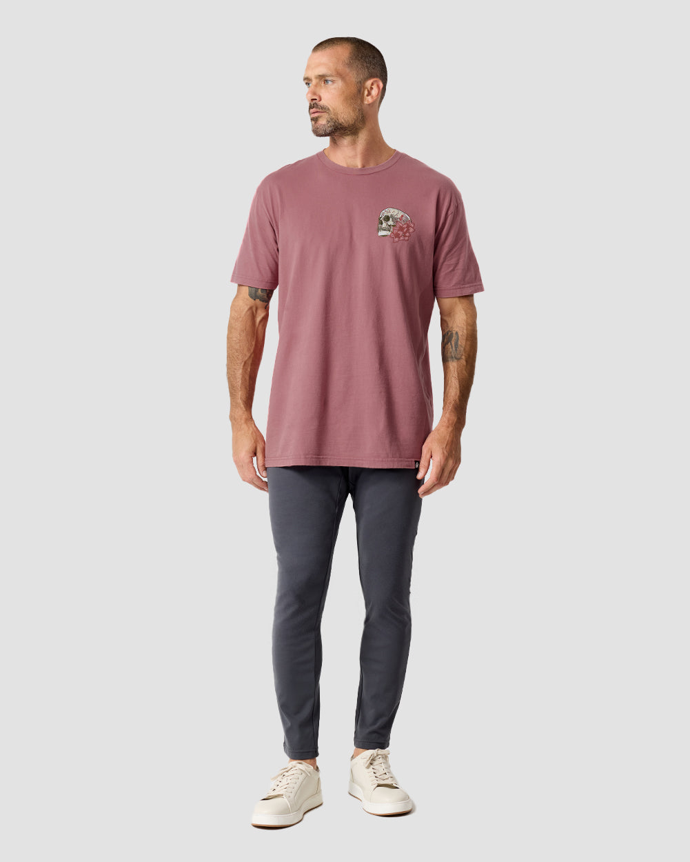 Eternal Blossom Vintage Tee-Vintage Mauve-Regular-Full--Model---L