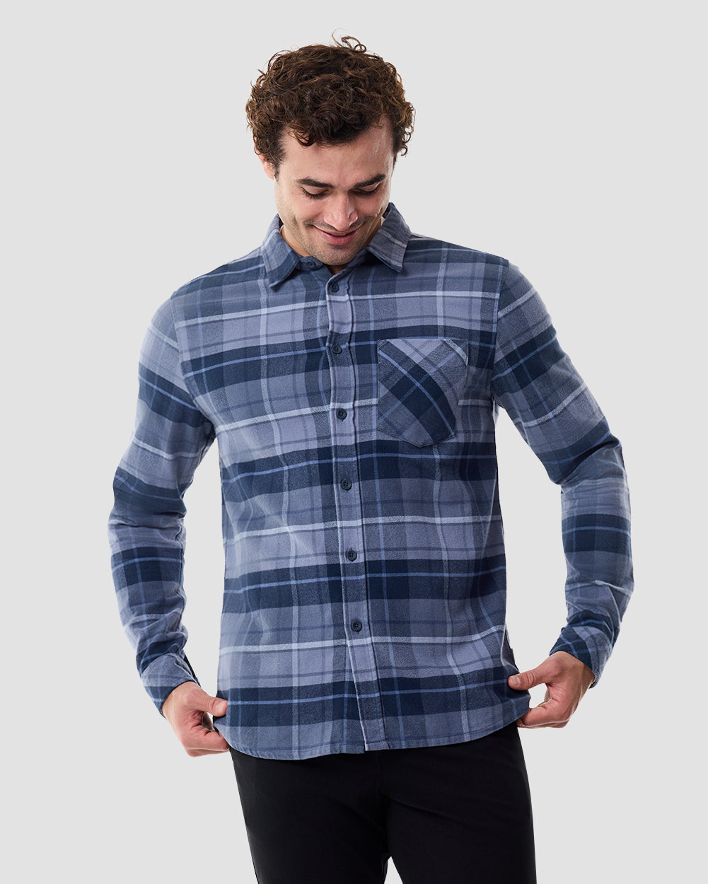 Fairbanks Flannel-Indigo Multiplaid-Regular-Front--Chase---M