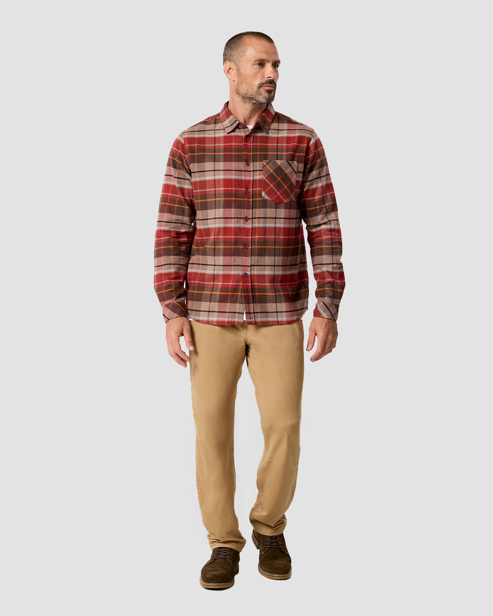 Fairbanks Flannel-Rusty Red Multiplaid-Regular-Full--Zac---L