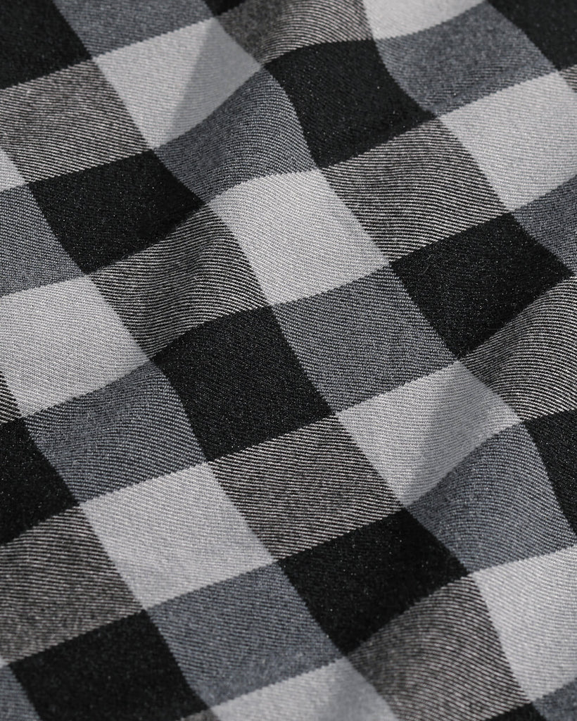 Long Sleeve Flannel-Checker Black/Grey-Mock3