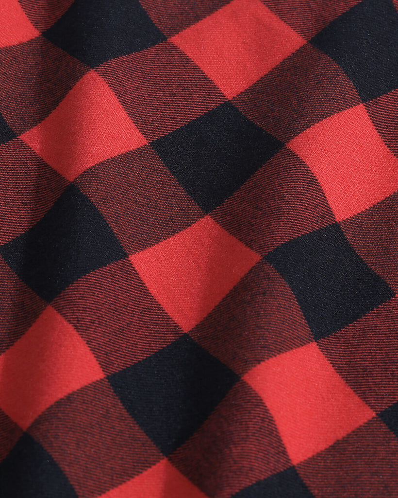 Long Sleeve Flannel-Checker Black/Red-Mock3
