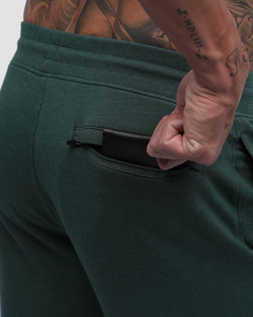 Fleece Joggers - Non-Branded-Forest Green-Detail 1